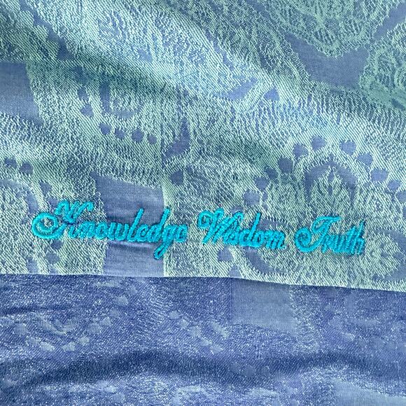 Robert Graham Woven Button Front Short Sleeve Shirt Teal Paisley Jacquard M - Picture 3 of 8